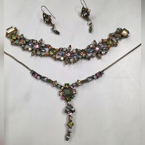 Versona 3pc Jewelry Set Necklace Earrings Bracelet Like Sorrelli Hollycraft